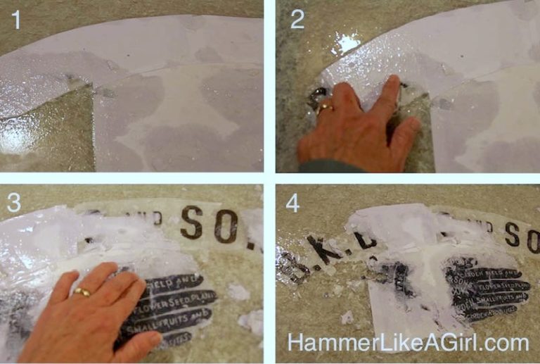 Vintage Window Photo Transfer to Glass Mod Podge Rocks