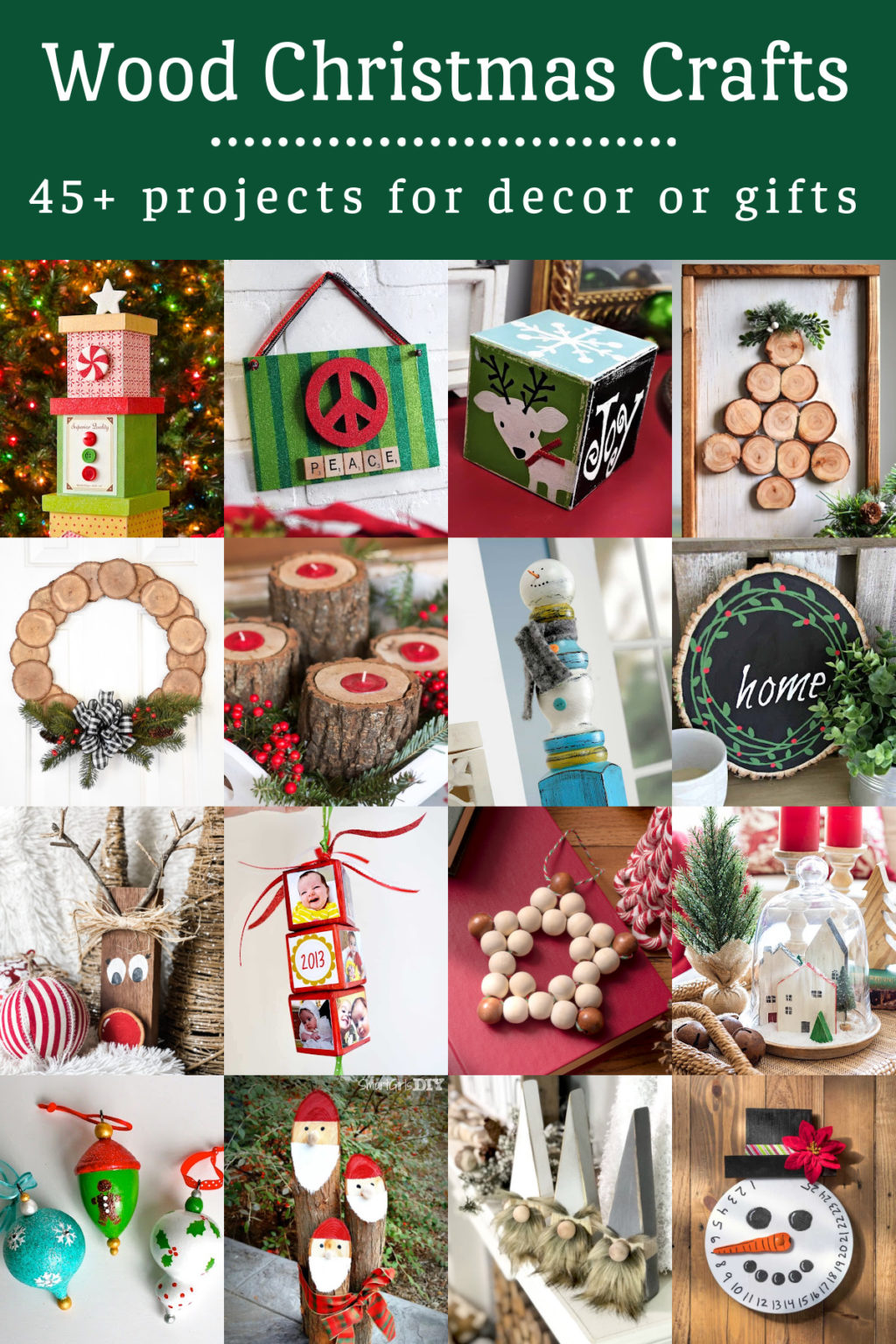 Easy Wood Christmas Crafts for Decor or Gifts - Mod Podge Rocks