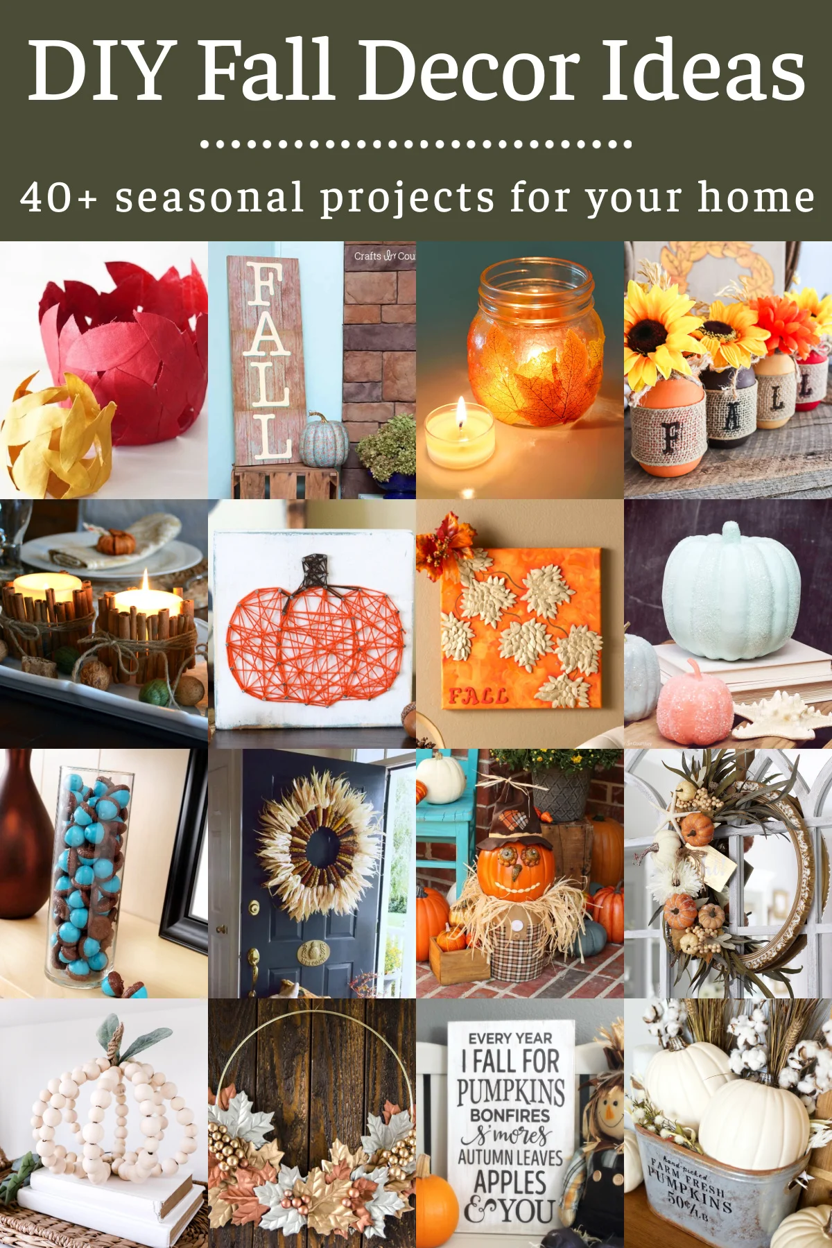 40+ DIY Fall Decor Ideas for a Cozy Home - Mod Podge Rocks