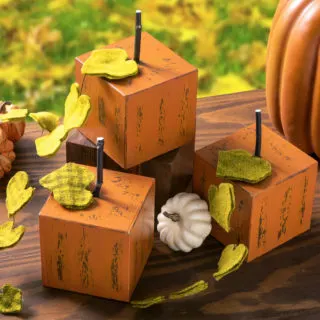 Wooden pumpkin blocks