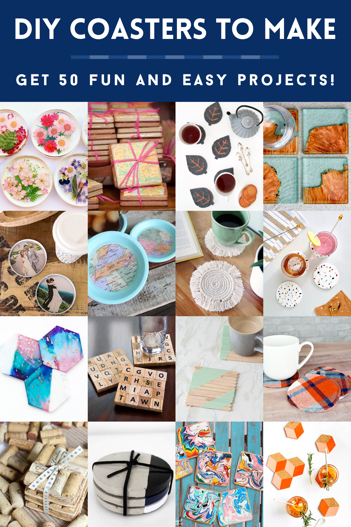 Hub More than anything two DIY Coasters: 50 Designs for Decor or Gifts! - Mod Podge Rocks