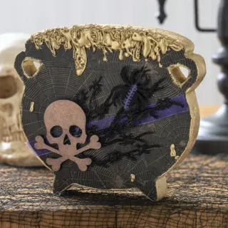 Decorate a cauldron wood cutout