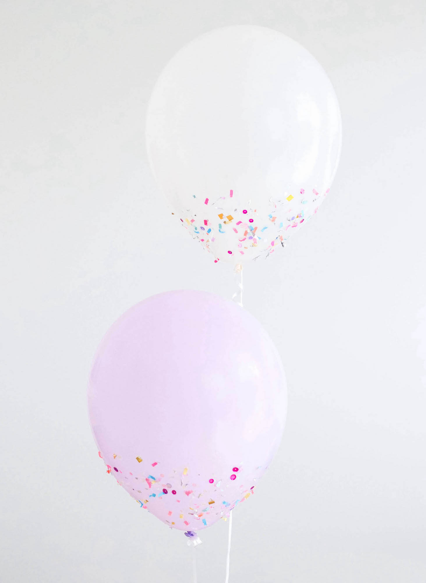 Finished confetti balloons