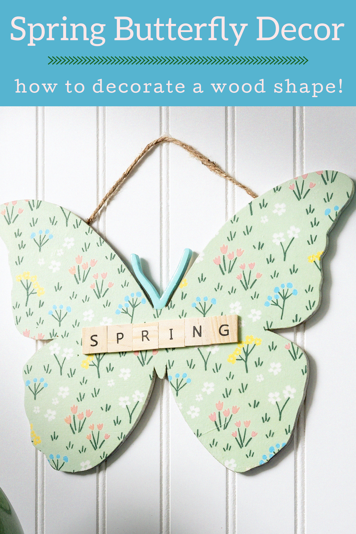 Wood Butterfly Decor for Spring