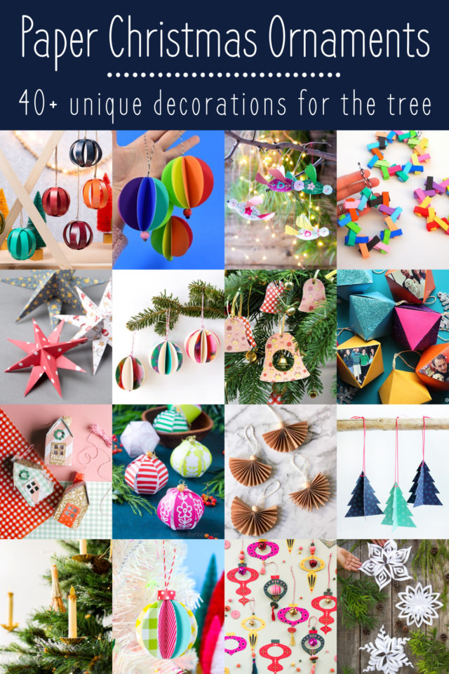 30+ Paper Christmas Ornaments for the Tree Mod Podge Rocks