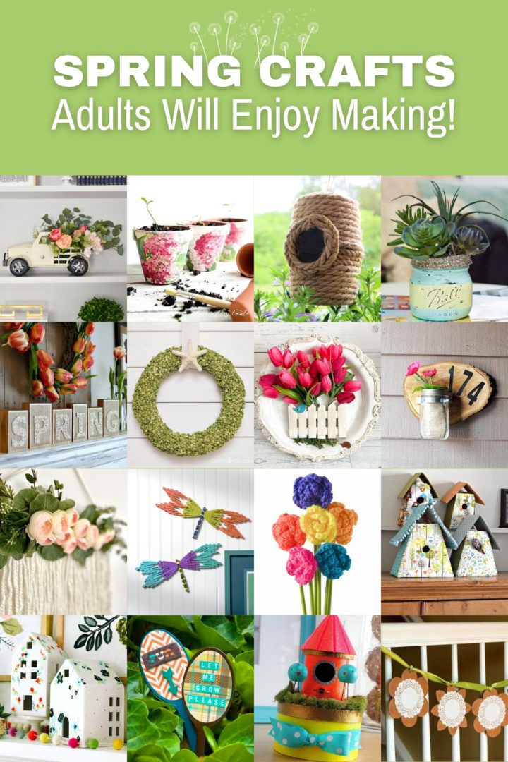 Spring crafts for adults mod podge rocks