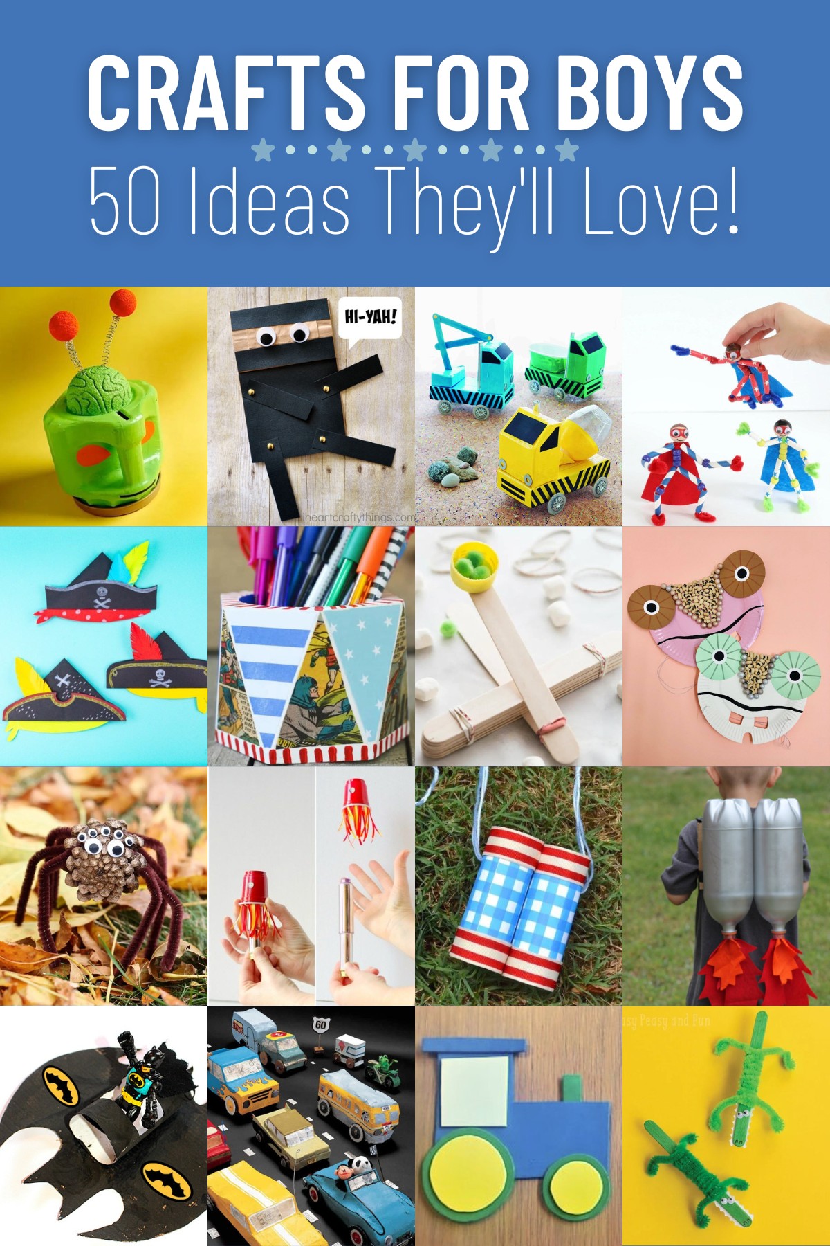 50 crafts for boys to try