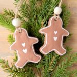 salt dough christmas ornaments in the shape of gingerbread men