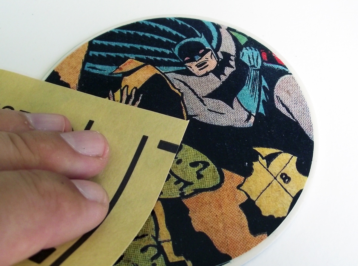 Sanding the top of the book coasters
