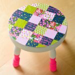 how to decoupage a stool