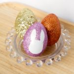 glitter easter eggs