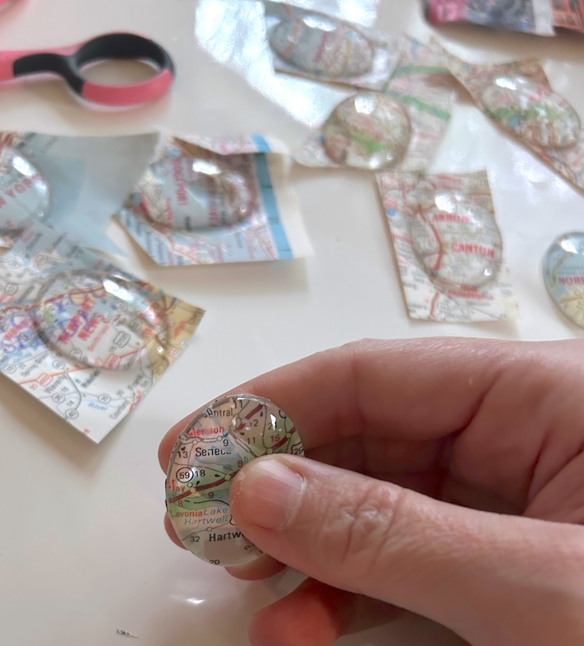 magnets after trimming with scissors