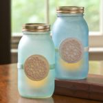 faux beach glass mason jars