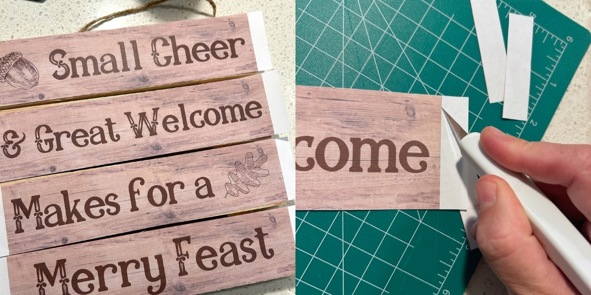 test fit the paper on the wood pallet