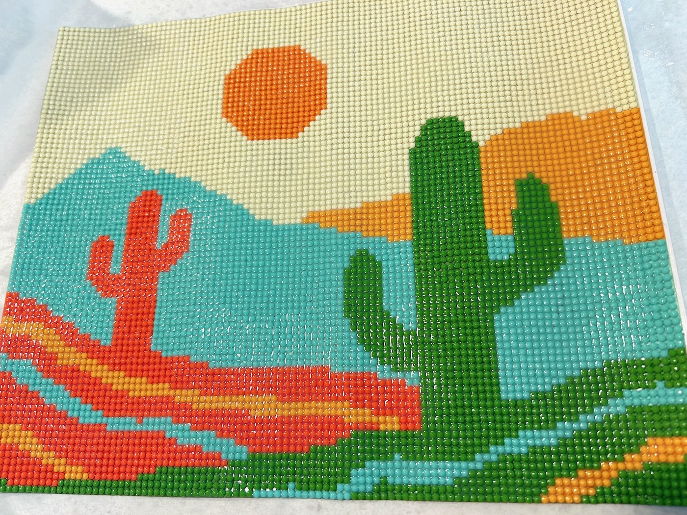 letting the diamond art dry